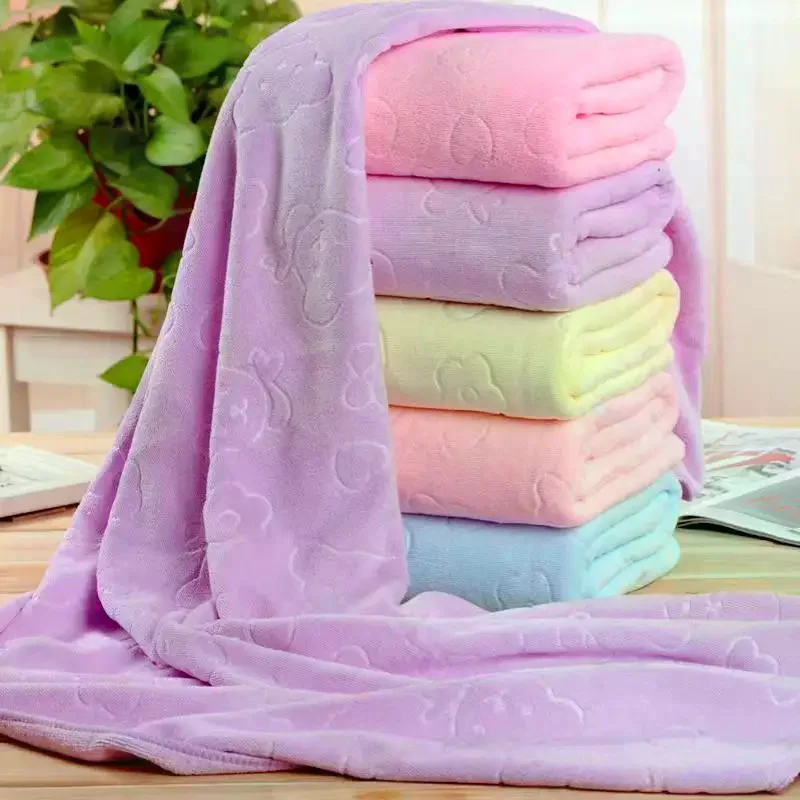 70x120cm Embossed Towels Quick Drying Towels Bath Towels Absorbent Soft And Comfortable Bathrobes Ultra-fine Fiber Towels