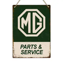 MG Parts & Service Retro Metal Wall Sign Car Workshop Shed Garage Mechanic Gift