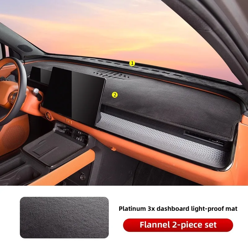 

For Toyota BZ3X Platinum 3X Car Center Console Protective Cover Sunshade Mat Suede Dashboard Avoid-Light Pad Anti-Slip Protector