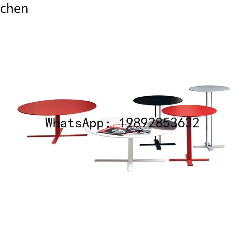 

X7 Round Iron Art Simple Coffee Table Metal Small Round Table Creative Corner Table