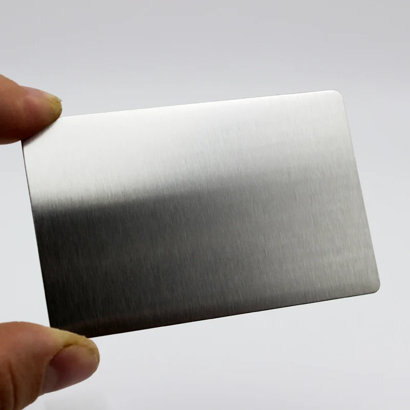 Imagem -02 - Placa de Metal de Cartão de Gravação a Laser Material em Branco Acabamento Single-sided Espessura 04 mm 100x60 88x53 80x50 10 Pcs Aço Inoxidável