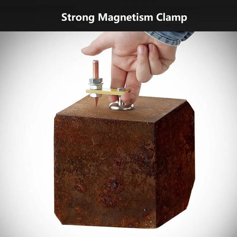 Magnetic Welding Head Support Clamp Strong Magnetism Welding Support Heads Large Suction Welding Ground Clamp Holder