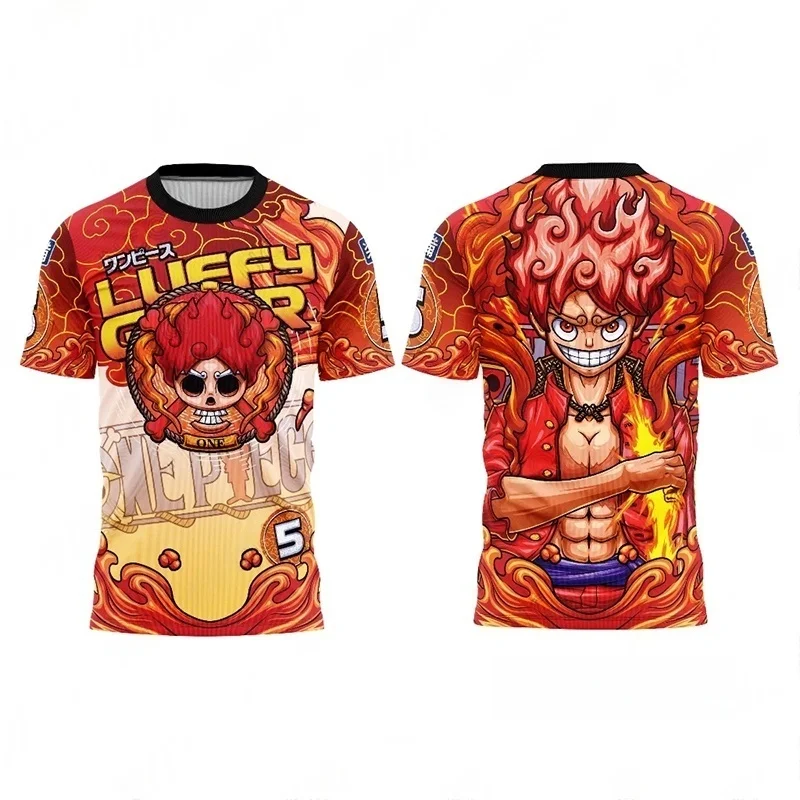Bandai 2026 Summer Anime Trend Theme Breathable Quick Drying T-shirt Outdoor Sports Training Top Family Matching