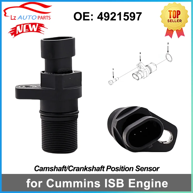 Camshaft Crankshaft Position Sensor 4921597 5491993 for Cummins ISB Engine # 3408430 3417206 3942816 4002064 904-7129 050705
