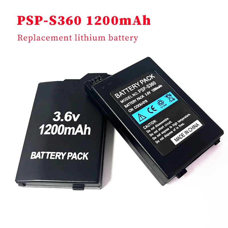 

3.6V 1200mAh Lithium Battery PSP-S360 for Sony PSP Psp3000 Psp2000 2000 3000 3001 3004 Game Console Replacement Batteries
