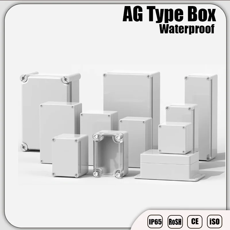 AG Series Plastic ABS Junction Box Screw Cable Custom Waterproof Junction Box IP67 Outdoor Electrical Junction Box Enclosure