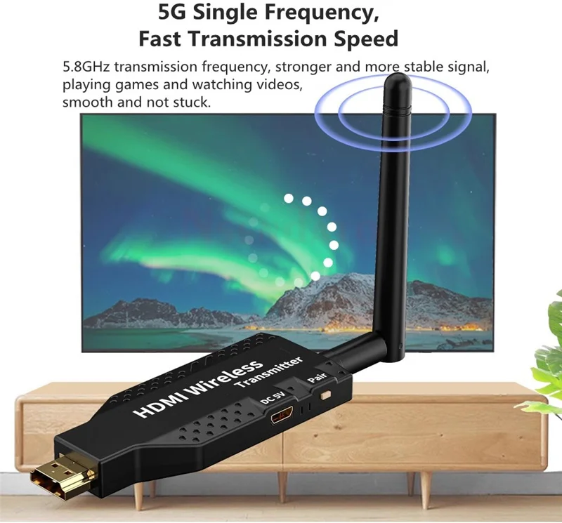 50M Wireless Wifi HDMI Extender Video Transmitter and Receiver Adapter 1080P Screen Share Switch for PS4 Notebook To TV Monitor