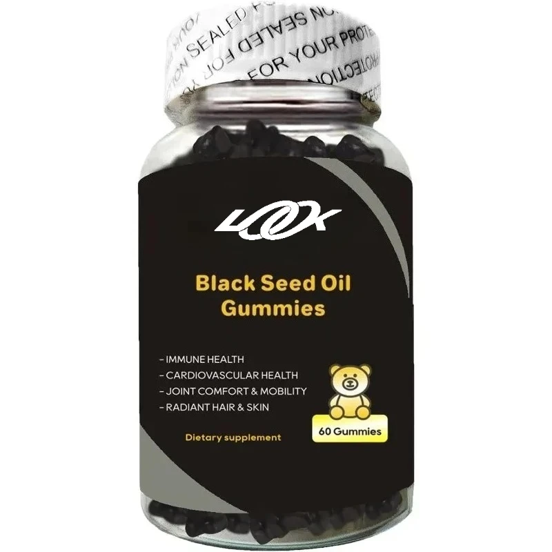 

Масло черных семян, мягкие конфеты, 1000 мг, иммунитетная система, поддержка комфорта и гибкости суставов, добавка, 60 жевательных зерен