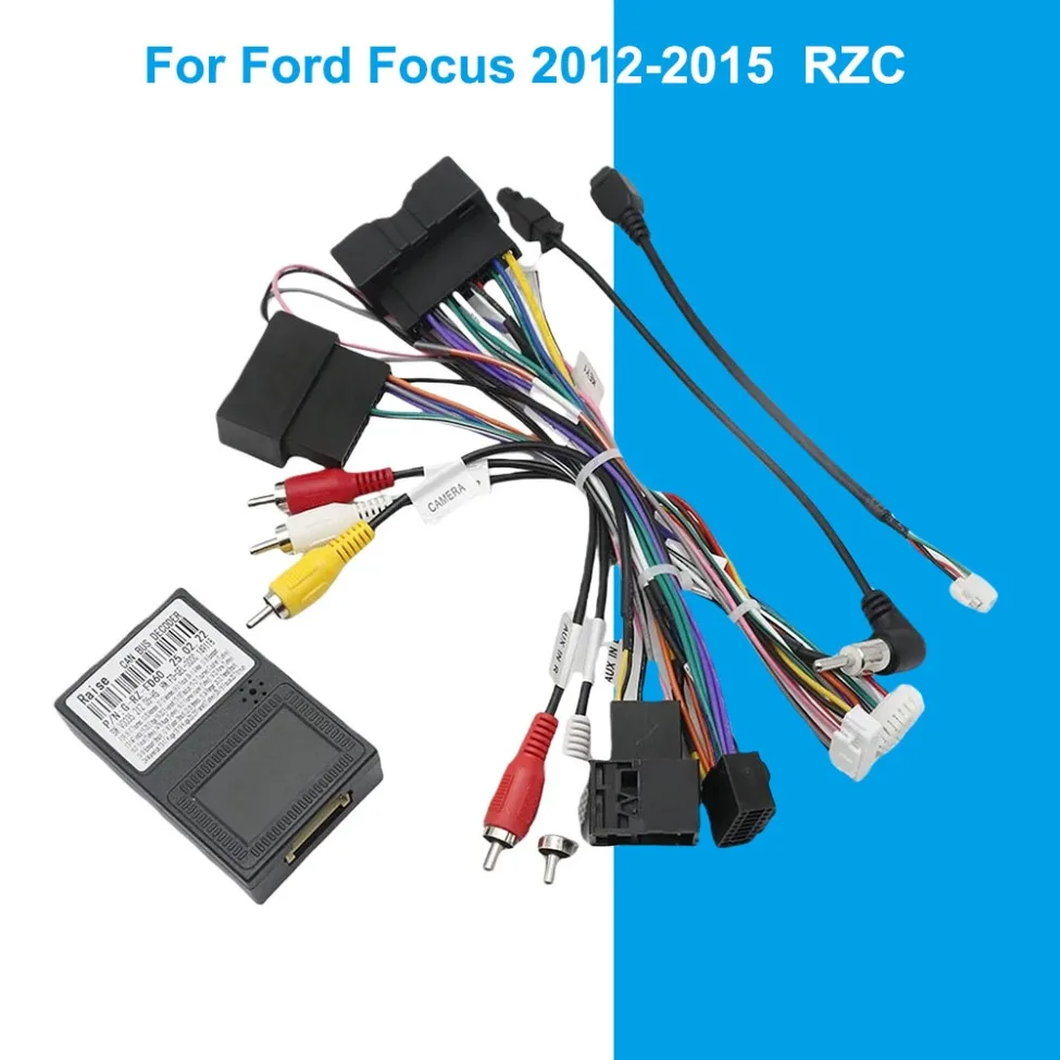

16-контактный жгут CANBUS декодера FORD-RZ-10/RZ-FD10/RZ-FD60 для Ford Focus 2011-2019 Fiesta Edge Explore Android RADIO Sync