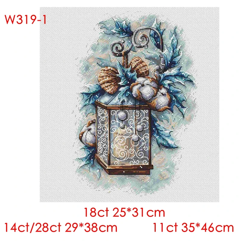 Cross Stitch Kit Flower Lamp 2 28ct 18ct 14ct 11ct can be customized printed cloth manual material kit