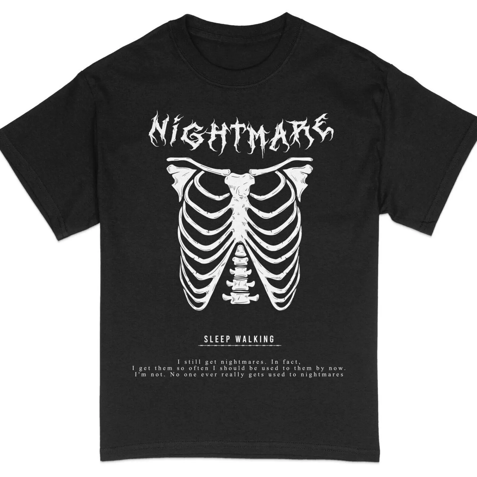 Gothic Nightmares Rib Cage T Shirt Sleepwalking Dark Aesthe