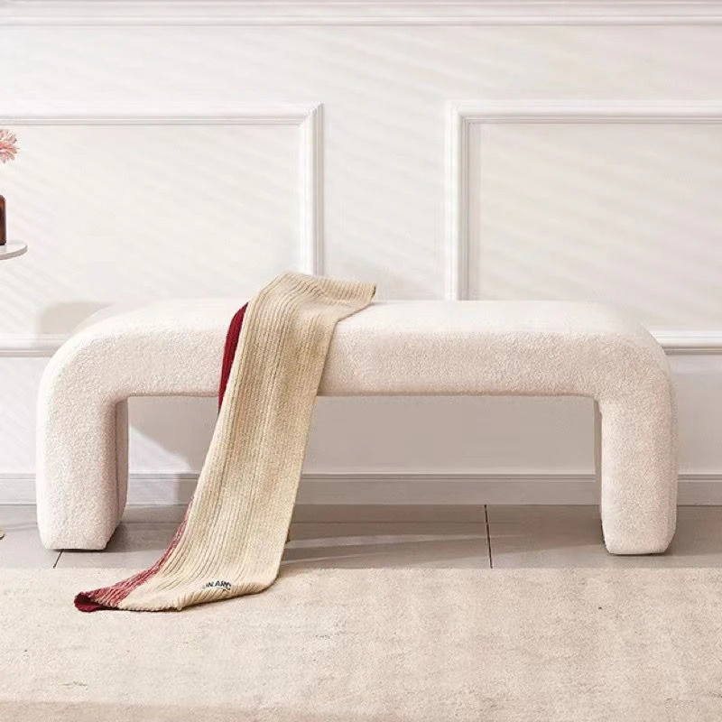 For lamb wool shoe change bedroom bedside cloakroom rest stool living room sofa side stool