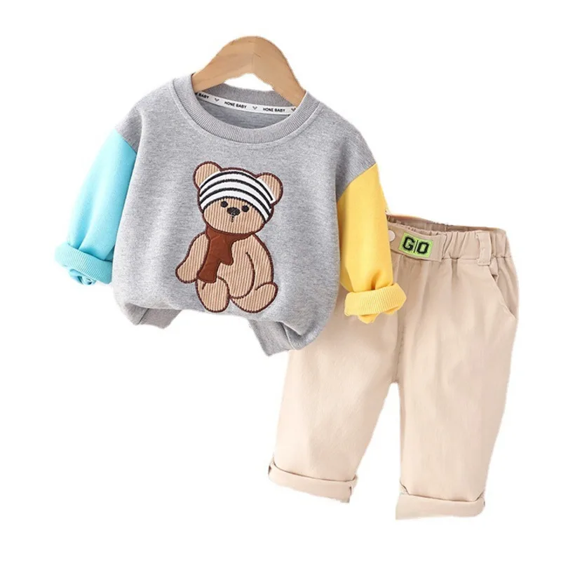 

New Spring Autumn Baby Girls Clothes Children Outfits Boys Fashion T-Shirt Pants 2Pcs/Set Toddler Casual Costume Kids Tracksuits