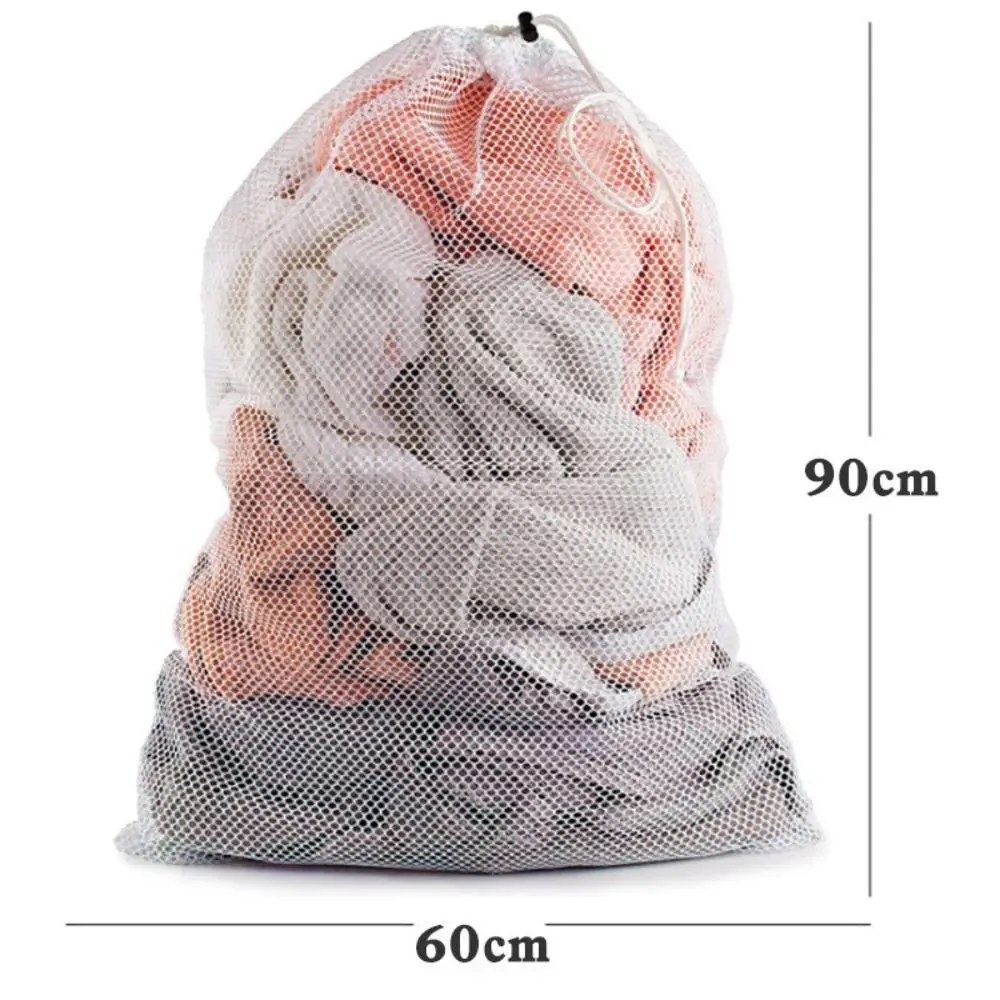 Creative Large Size Storage Laundry Mesh Bag Useful Large Organizer Net Drawstring Wash Sack Washing Laundry Bag Clothes Bags