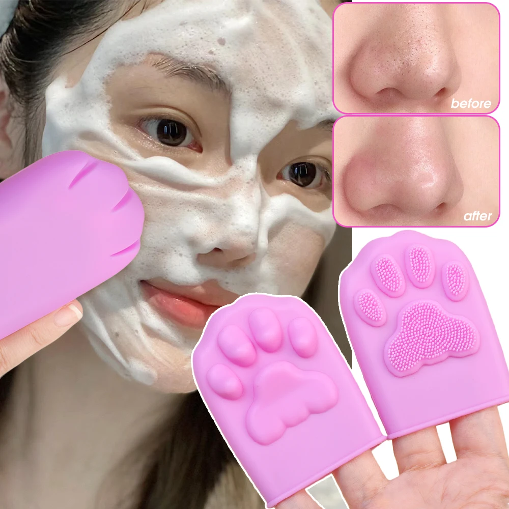 New Facial Cleansing Brush Cute Cat Paw Silicone Massag Face Brushes Soft Shampoo Wash Brush Beauty Skin Care Clean Beauty Tools