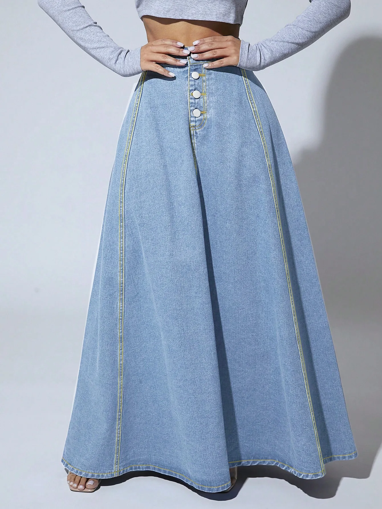 Autumn Retro Classic All-Match Skirt Women Casual Commuter Outing Tight Sexy Irregular Long Denim Vitality Skirt Girl Cool y2k