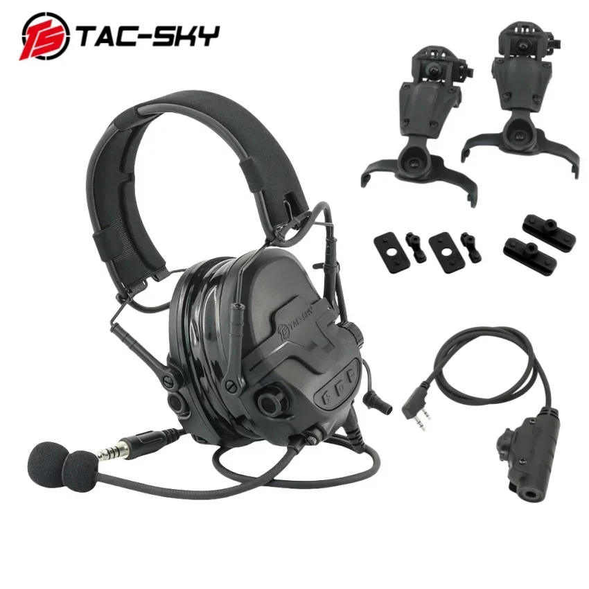 

TAC-SKY New Upgraded Dual Digital Chip TAC 700 Tactical Headset Communication Noise Reduction Ear Protection Airsoft Headphones