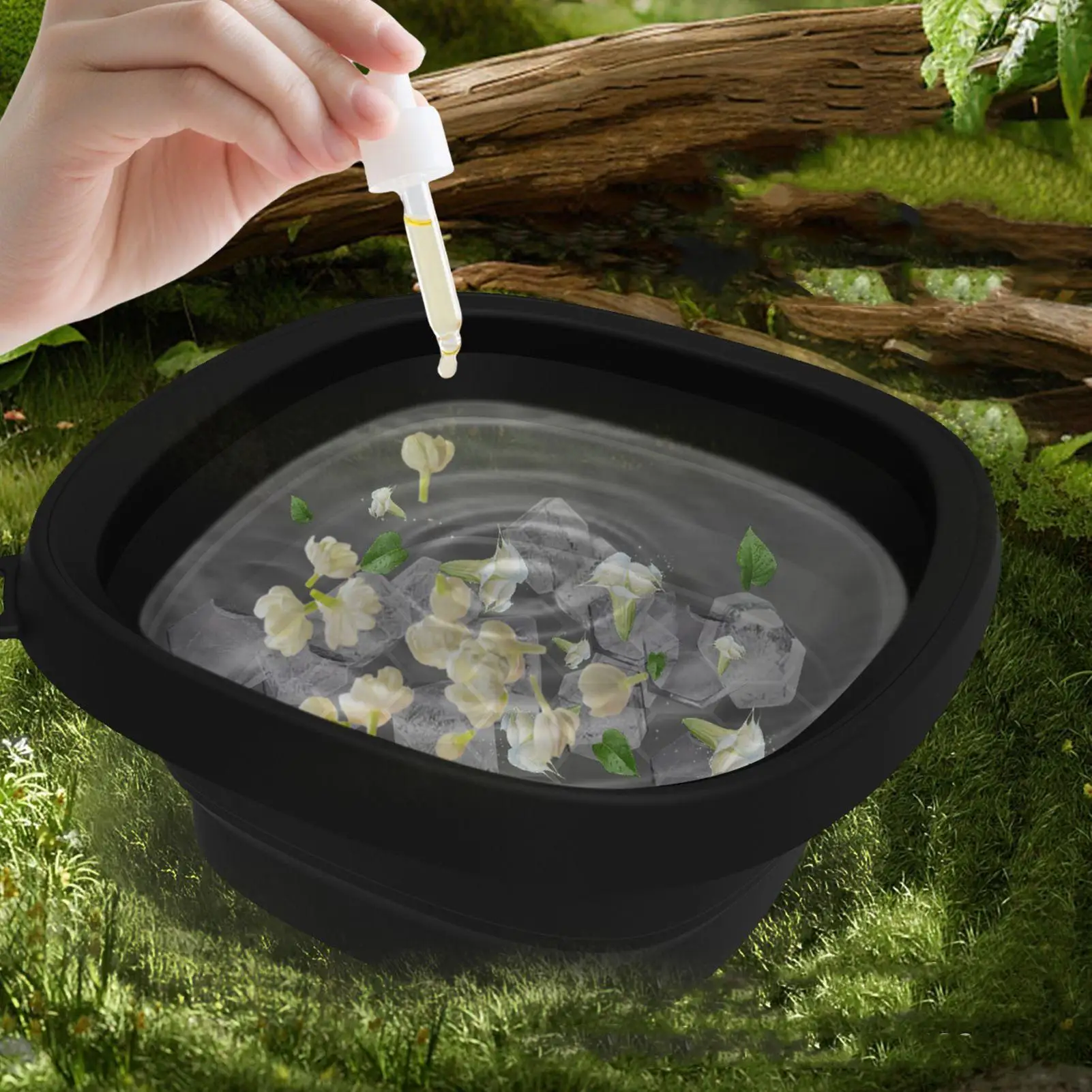 Faltbare Gesichts-Eis-Badeschüssel für Frauen und Mädchen, Gesichtsbehandlungen, Hautpflege, Werkzeug, Silikon, Kältetherapie, Waschbecken, tragbare Gesichts-Tauchschüssel