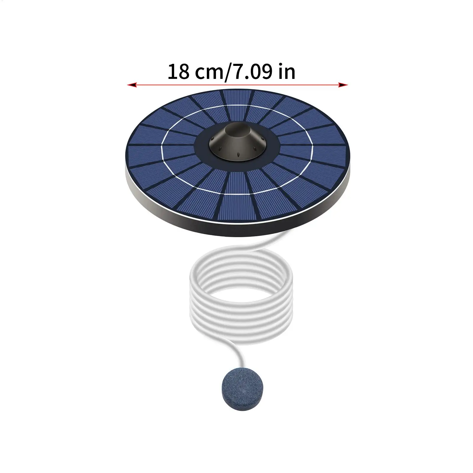 Solar Floating Pond Aerator Pond Oxygen Pump with Air Hose and Bubble Stone Bubble Oxygenator Auto Off for Birdbath view 6