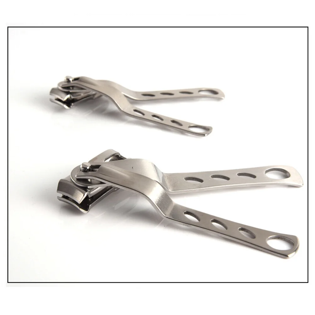 

2pcs 360 Degree Rotating Stainless Steel Nail Clippers Set Polished Edges For Travel Grooming Kit Manicure Pedicure Tools