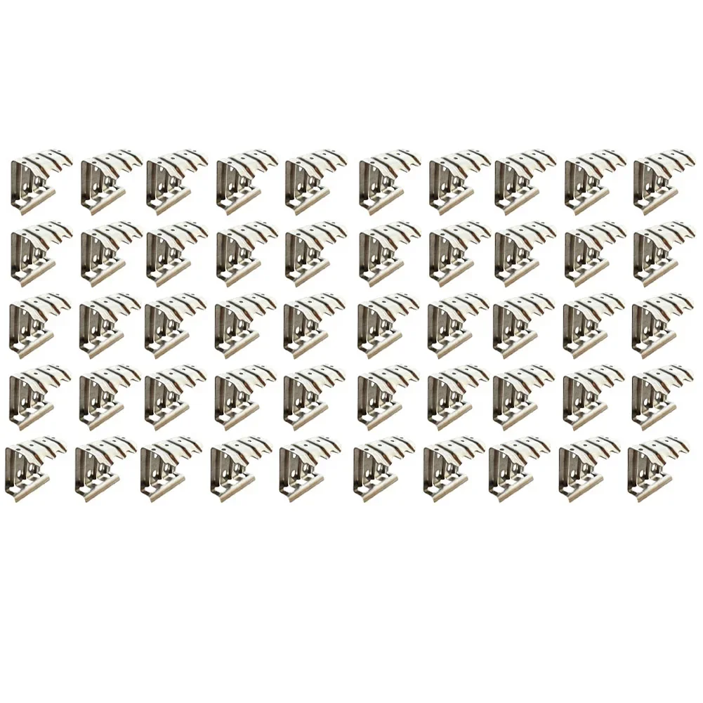 50Pcs Solar Panel Water Drainage Clips Stainless Steel Photovoltaic Panel Water Drained Away Clip Dust Remove Self-Cleaning