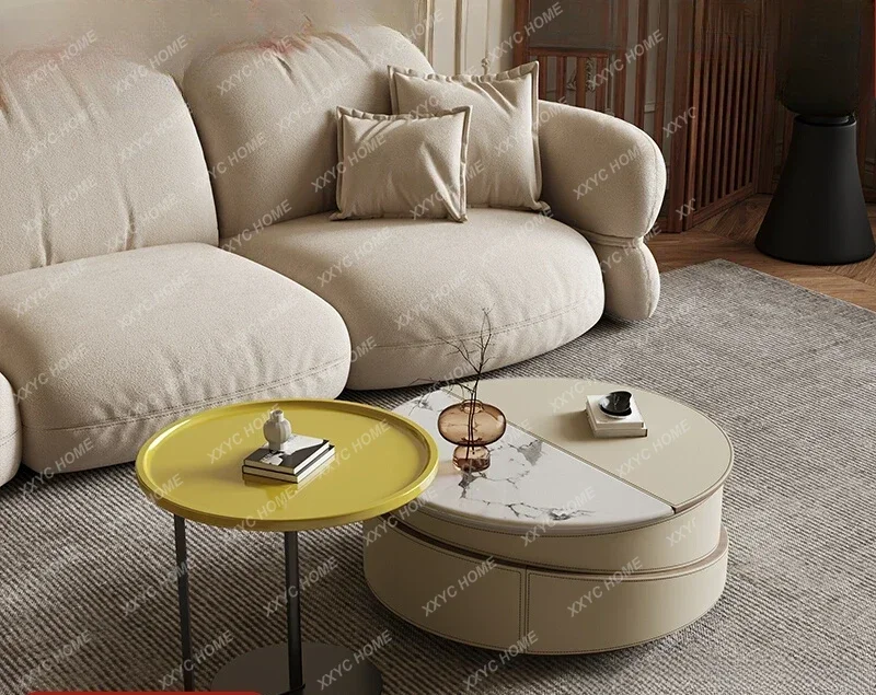 Table basse relevable, table d'appoint, combinaison légère, luxe, haut de gamme, design, taille dalle de roche