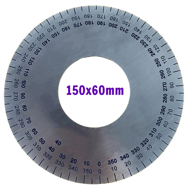 

150x60x2mm Dial Scale Identification Dial Degree Graduated Circle Disk for Machine Tool Measurement Tools Outer Diameter 150mm
