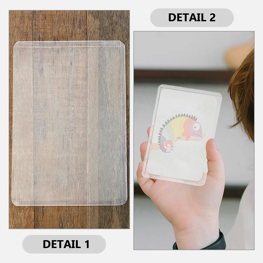 

30Pcs Standard Size Card Protector Sleeves Waterproof Dustproof Photo Protective Covers for Game Cards and Bill Organization