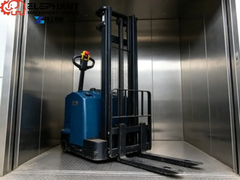 Walkie Semi-Automatic Electric Pallet Stacker Forklift, Hydraulic Power Lifting Machine For Warehouse Material Handling