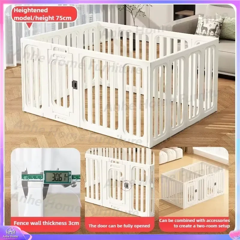 Portable Pet Fence Indoor Dog Gate Safety Barrier Anti Escape Free Splicing Puppy Playpen Cat Partition Cage Home Protection