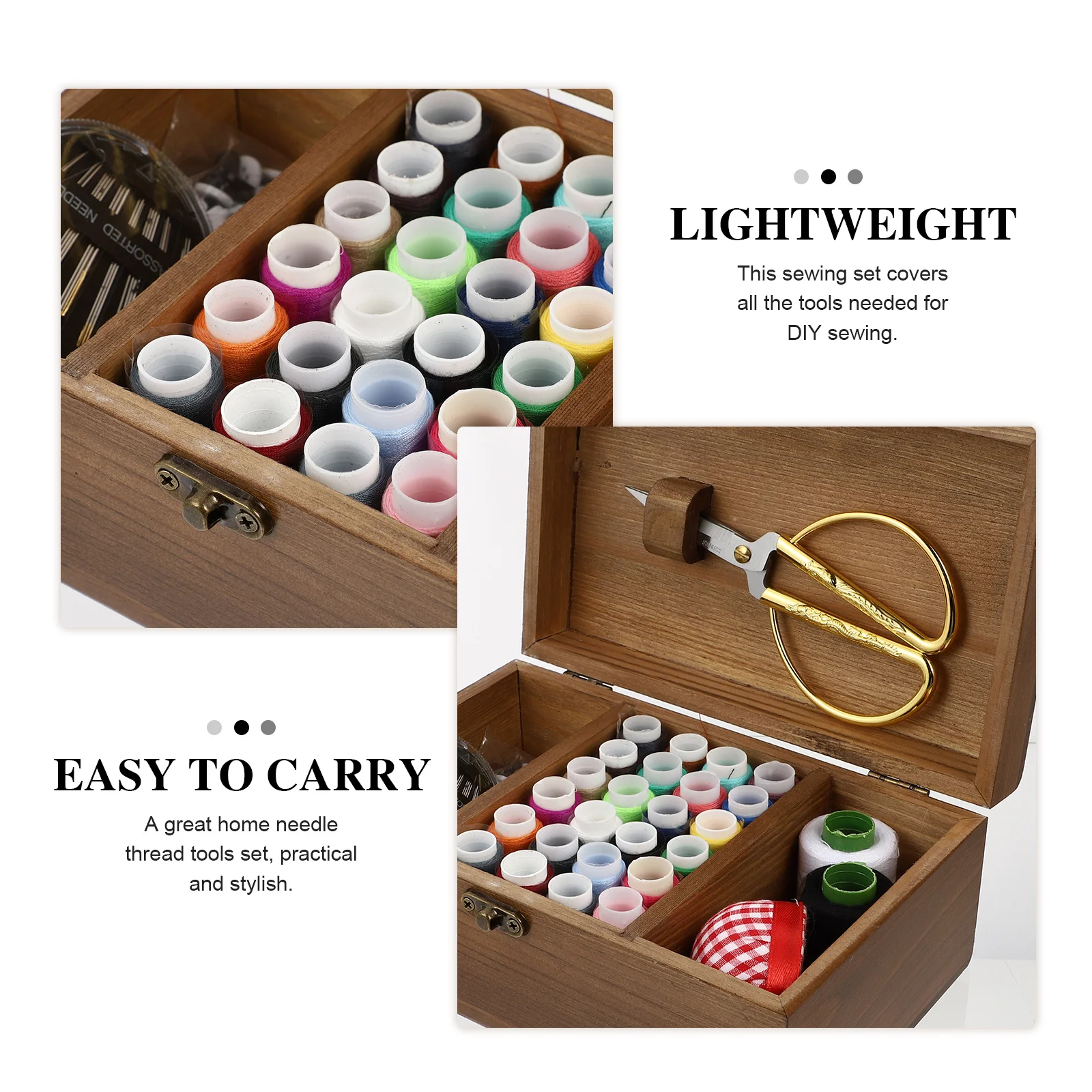 1セット1セット携帯用裁縫キット針糸箱DIYステッチツールコンパクト糸収納パック軽量旅行用裁縫セット