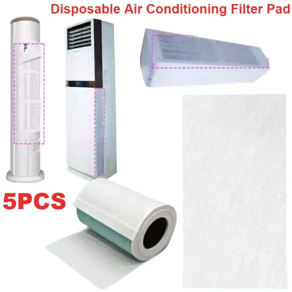 

5PCS/Pack Universal Disposable Air Conditioning Filter Pad White Rectangle Air Conditioning Inlet Filter Sheet