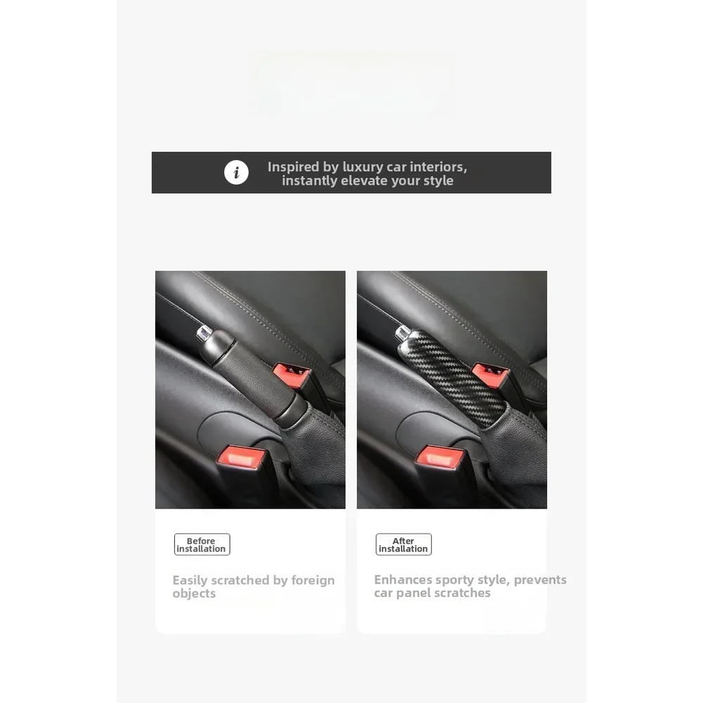 

Interior Styling Handbrake Cover Carbon Fiber Sleeve Carbon Texture Carbon Fiber Composite For Mini Cooper R52 2004-2007