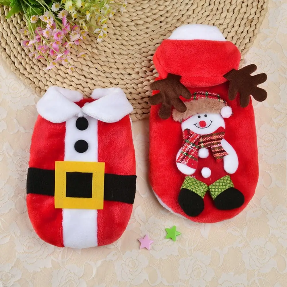 Fleece Snowman Santa Claus Pet Puppy Hoodies Christmas Dog Costume Dog Jumpsuits Dog Clothes Pet Clothing