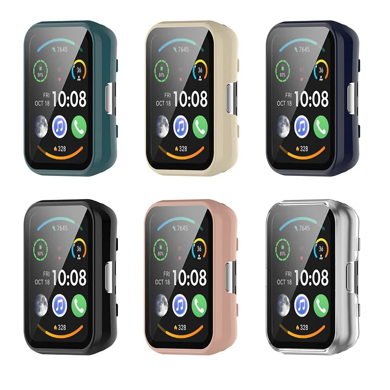 Tempered Glass PC Case for Huawei Watch Fit 4/4 Pro Bumper Screen Protector for Huawei watch Fit3 Fit2
