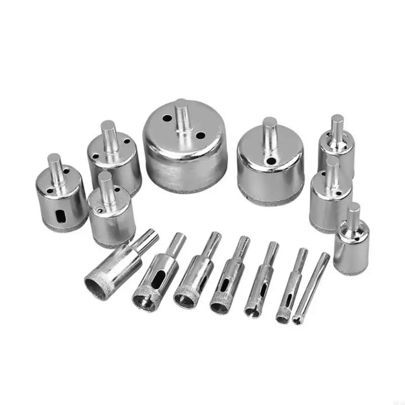 D0JA 15PCS HLE SET BIT SET TILE GLASS GLASS GERAMIC LOD