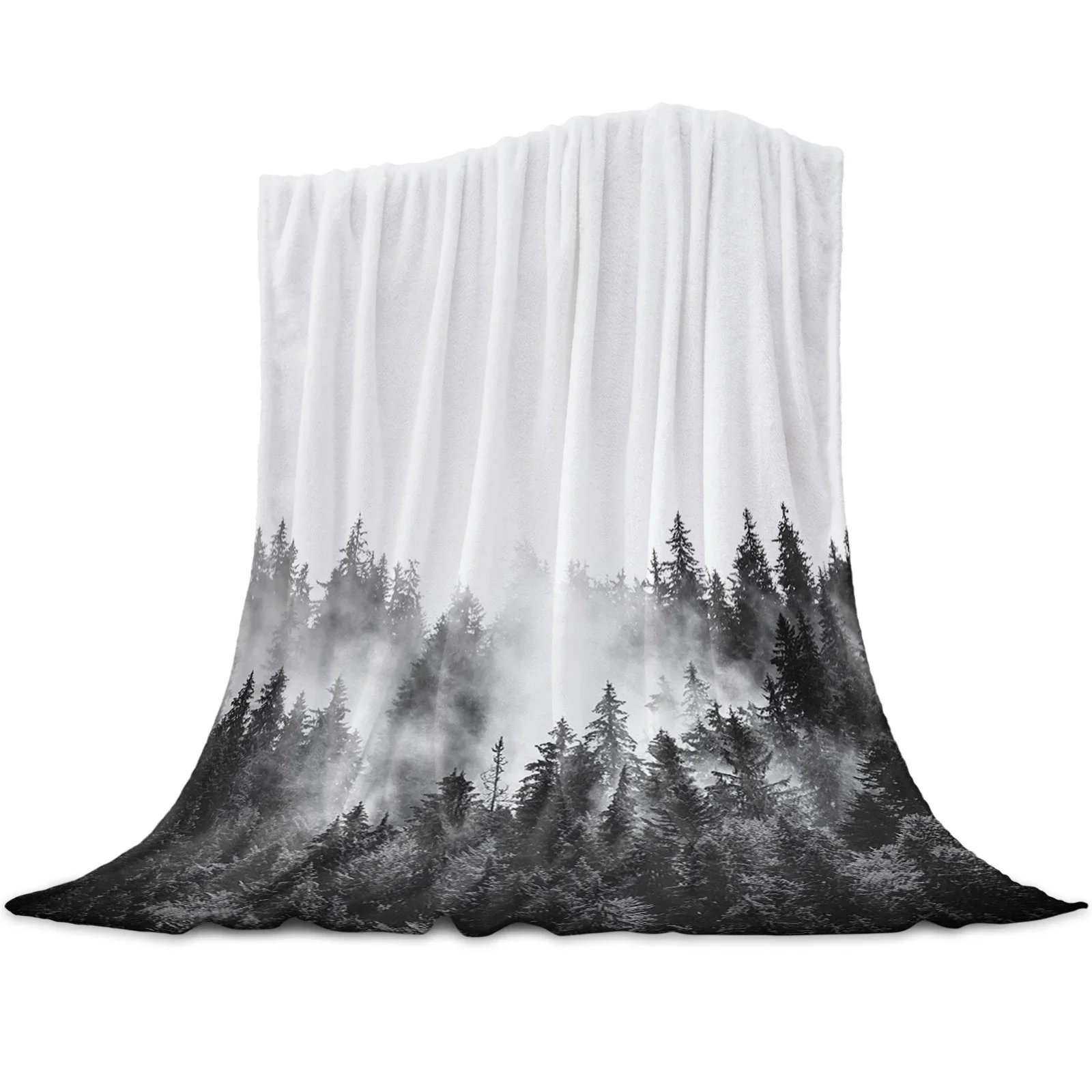 Forest Tree Simplicity Throws Blankets for Sofa Bed Winter Soft Plush Warm Sofa Throw Blanket Holiday Gifts