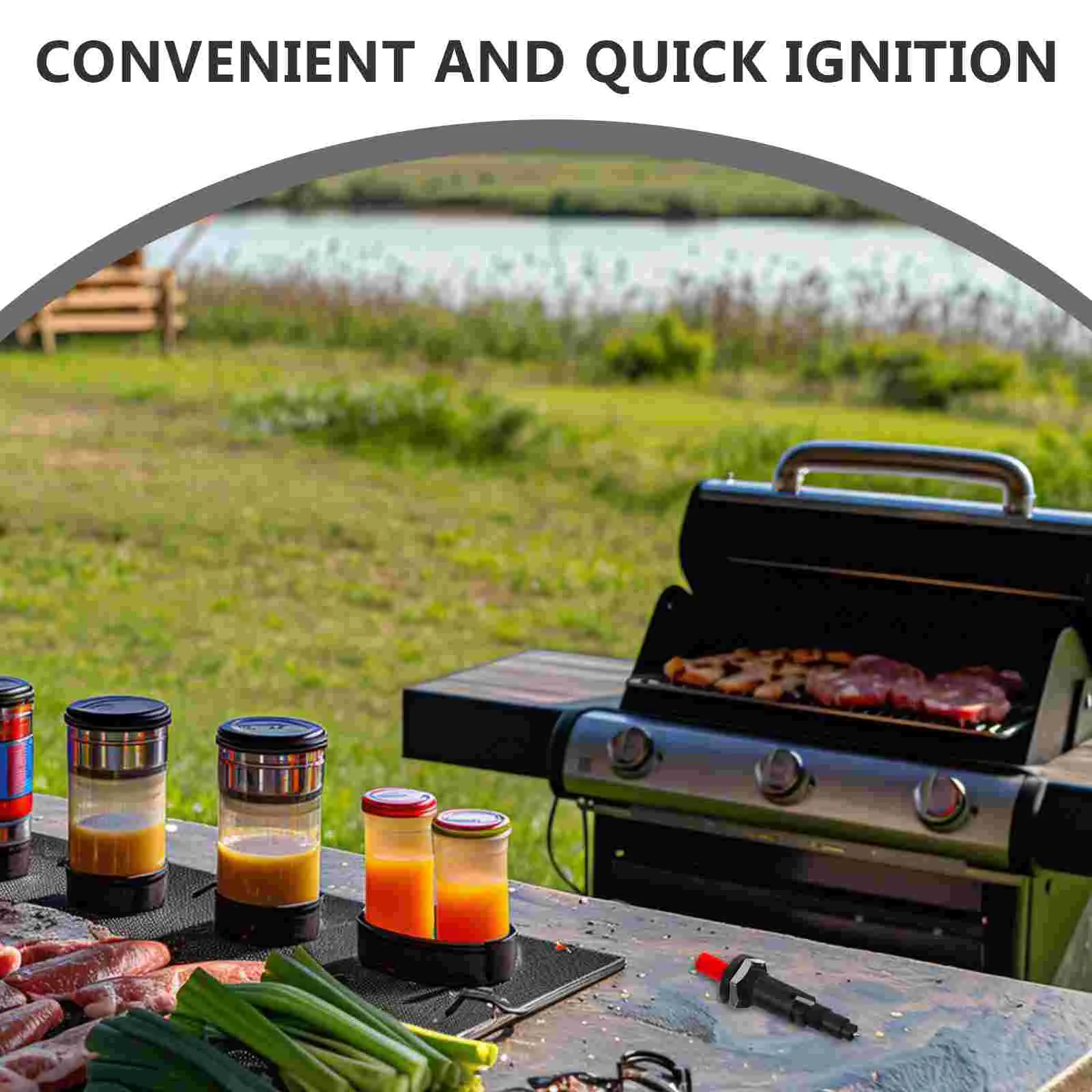 Gas Grill Igniter with Piezoelectric Spark Outdoor Use Kitchen Reliable Ignition Device for BBQ and Camping Stoves Essential