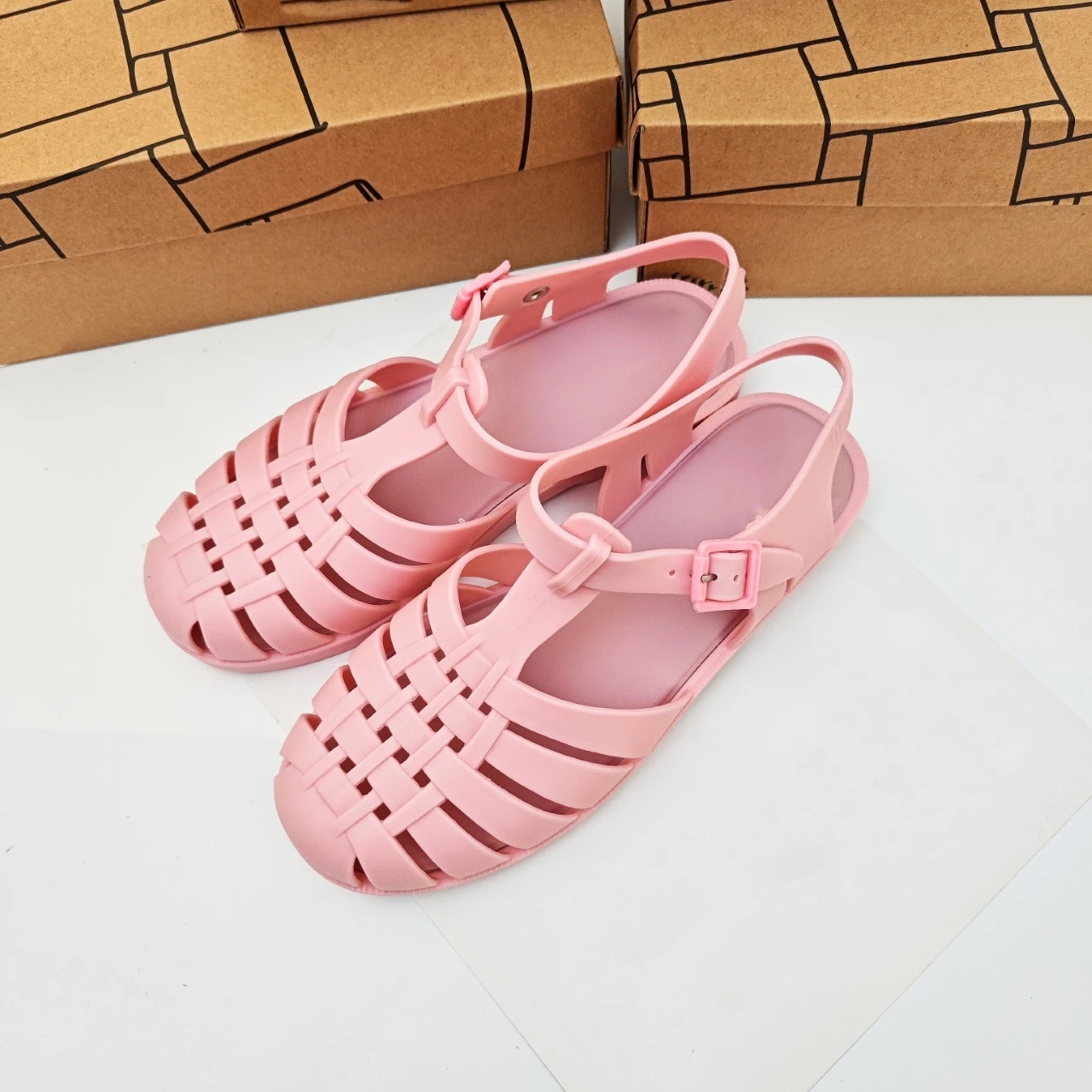 Summer Adult Roman Jelly Sandals New Fashion Unisex Outdoor Non-slip Beach Sandals Couples Soft Sole Versatile Baotou Sandals