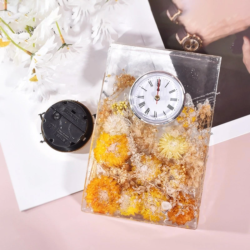 

Подставка для книг, настольные часы, маятник, силиконовая форма, шестиугольная квадратная прямоугольная форма из смолы для хранения цветов, декор для рабочего стола