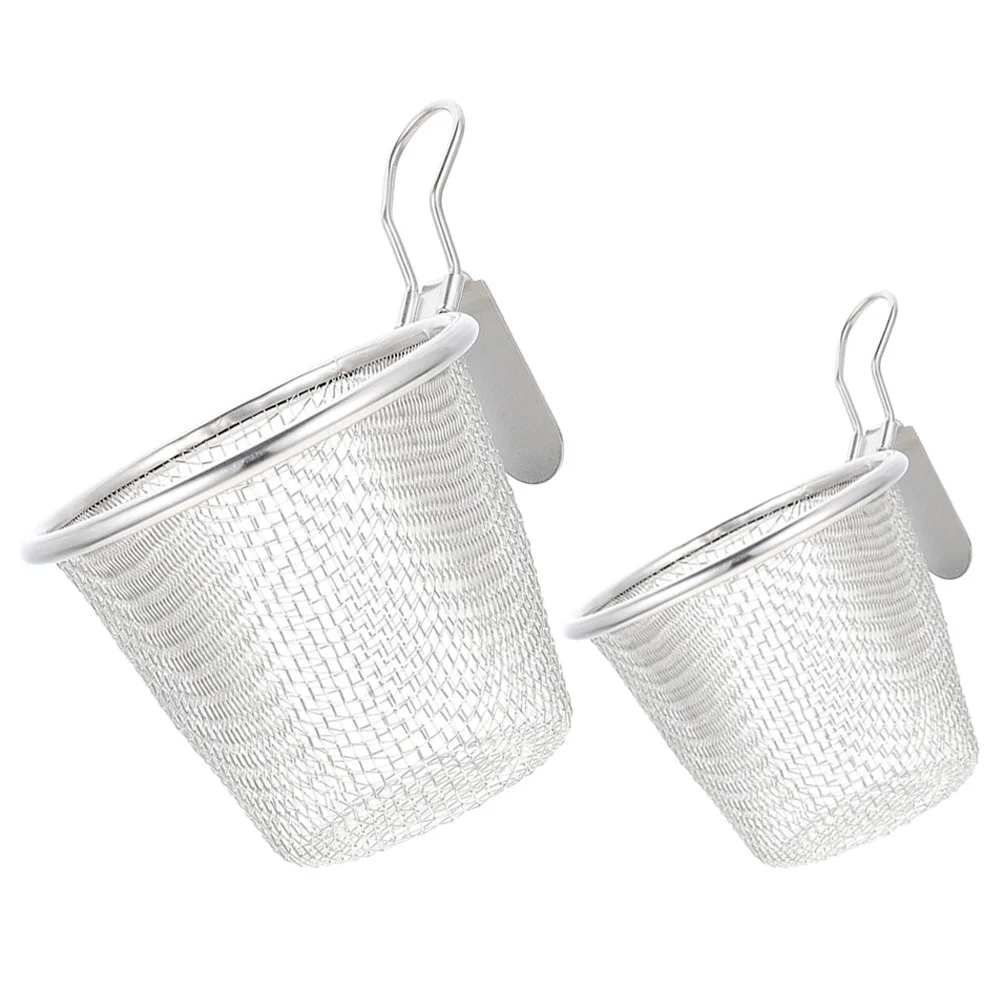 

2 Pcs Boiler Stainless Steel Colander Round Basket Hotpot Strainer Mesh Filter Baskets
