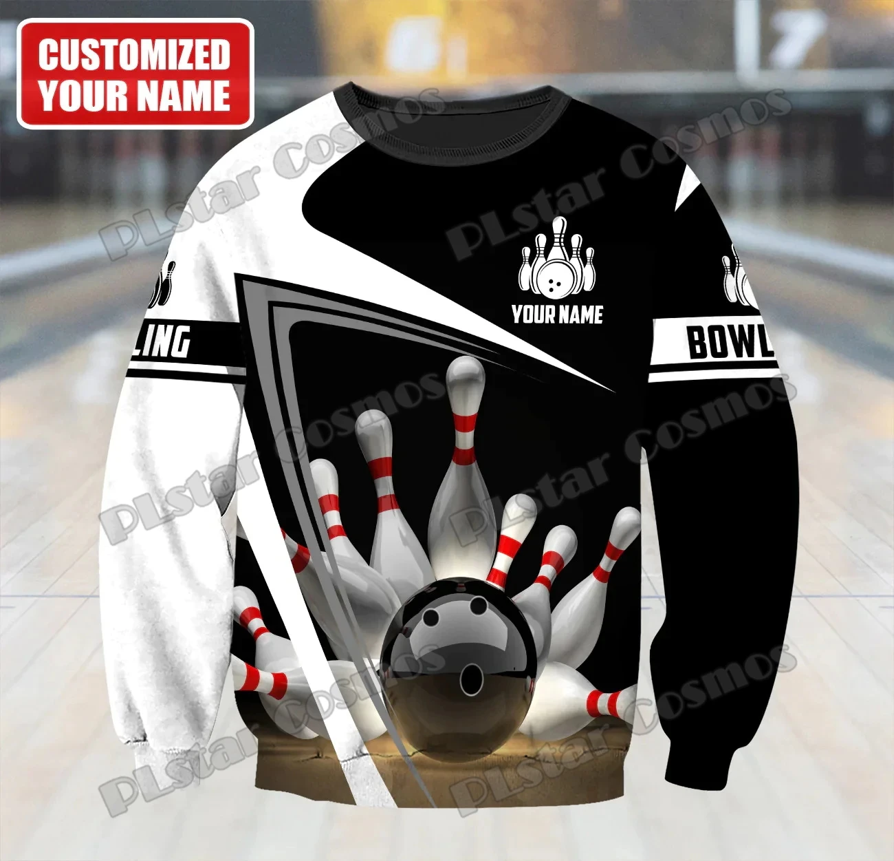 Gepersonaliseerde Naam Bowling 3D Gedrukt Heren Hoodie & Sweatshirt herfst Unisex Casual rits Trui Voor Bowling Lover Gift DK570