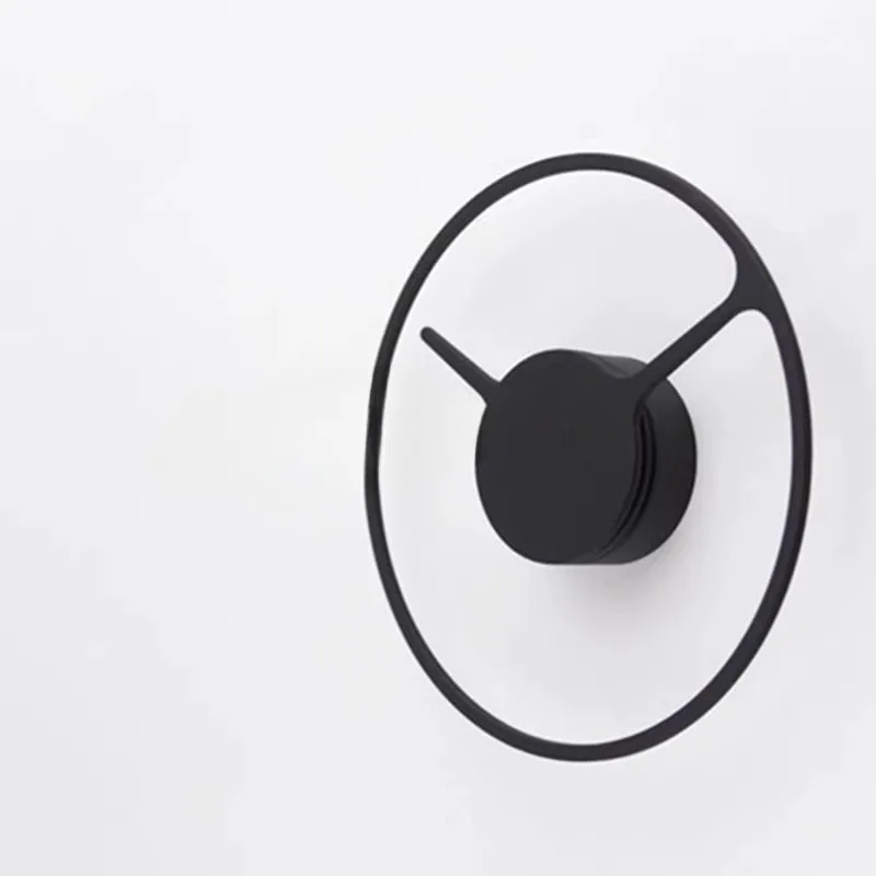 Nordic, time aperture round, wall clock metal, clock black and white minimalist design