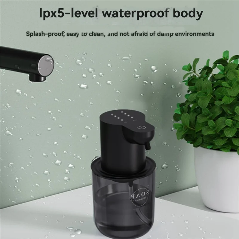 400Ml Touchless Automatic Foam Soap Dispenser Waterproof Wall-Mounted With Smart Hand Washing Technology For Hygiene