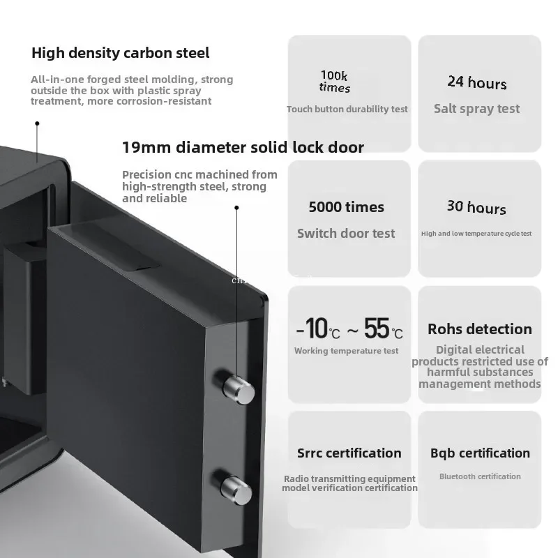 Xiaomi Mijia Smart Safe Deposit Box 30CM Fingerprint Password 6 Unlocking Methods Office Home Safety Safe Deposit Box