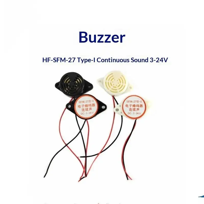 2Pcs Piezo Buzzer 3015B DC3-24V: Lead Alarm 12V Electronic Beep 100dB Siren Continous Sound Motorcycle