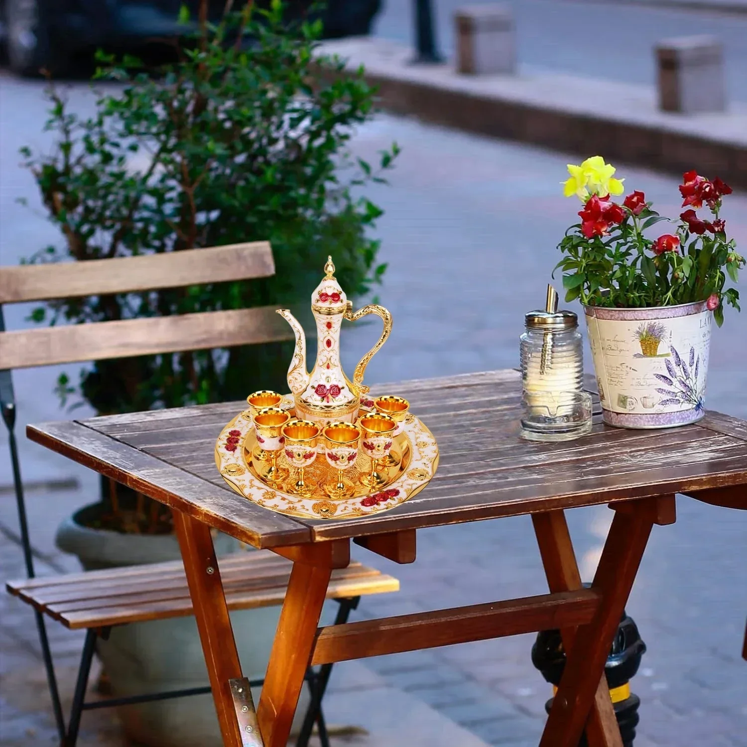 Dispenser Decanter anggur bergaya Vintage, perlengkapan minum pernikahan, koleksi cangkir anggur melayani piring Rumah, perlengkapan liburan pernikahan