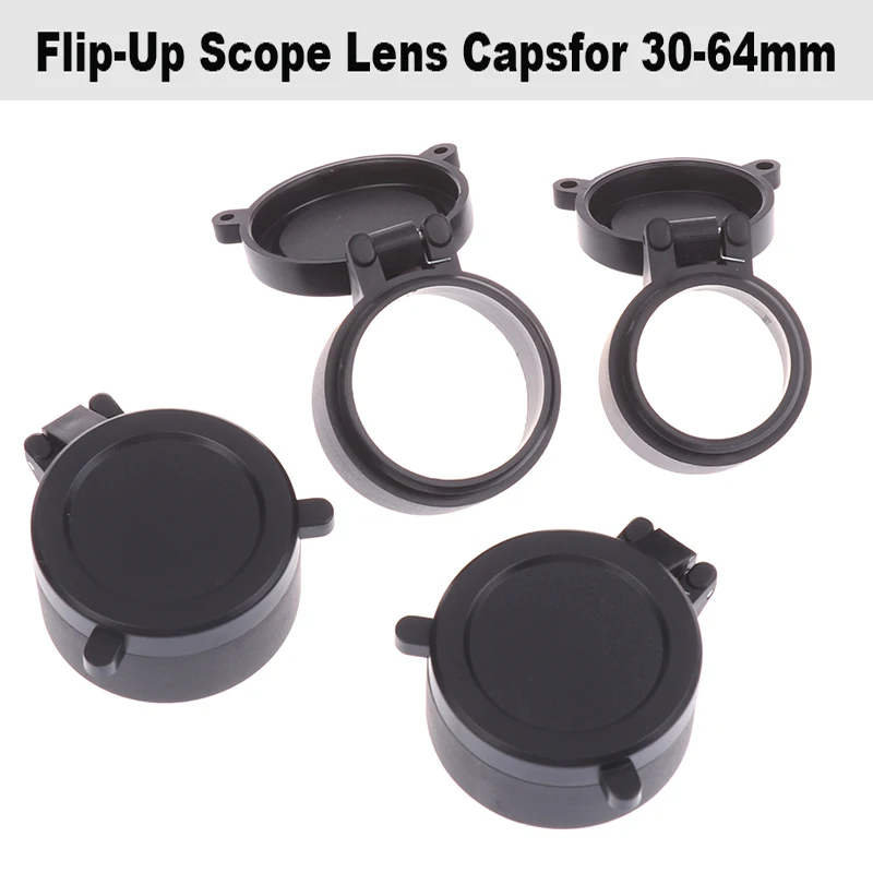 Plastic Flip-Up Lens Caps for Thermal Scopes Optical Protection Fits Lenses from 30mm to 64mm