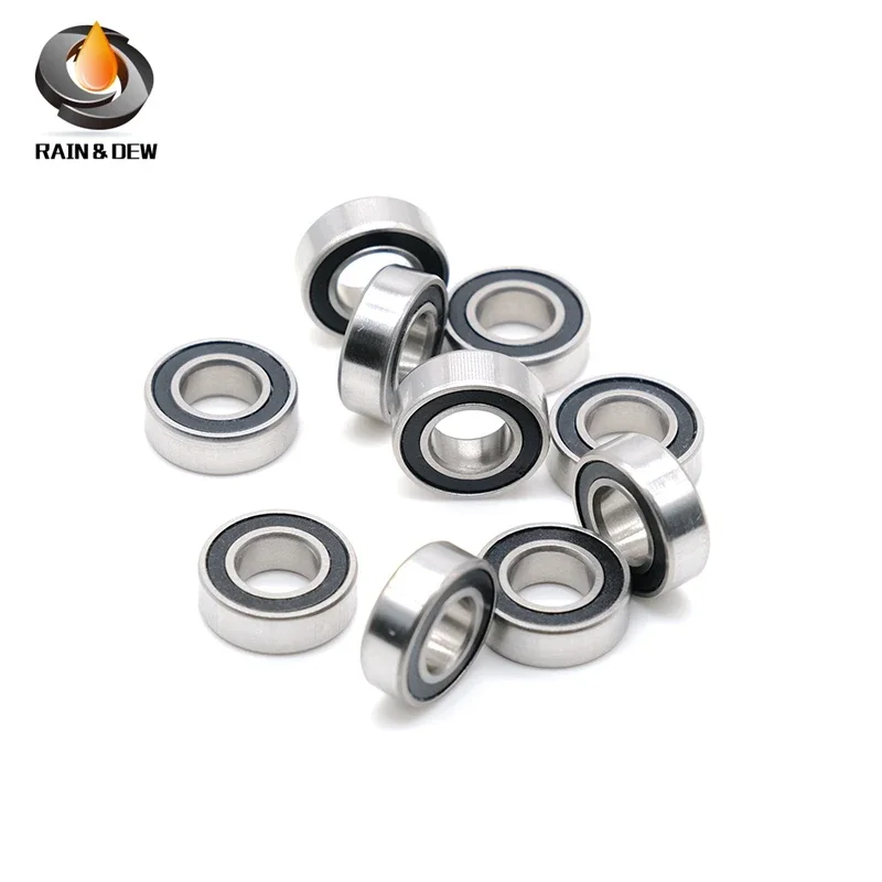 MR125RS Bearing 10PCS 5x12x4 mm ABEC-7 Hobby Electric RC Car Truck MR125 RS 2RS Ball Bearings MR125-2RS Black Sealed