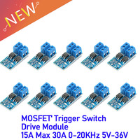 10pcs/1pc 15A 400W MOSFET Trigger Switch Drive Module PWM Regulator Control Panel DC 5V-36V Switch Control Board for arduino